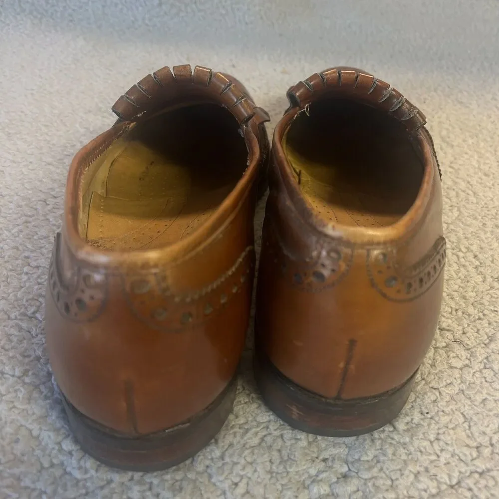 JOHNSTON & MURPHY Aristocraft Loafers 11 NARROW Leather Tassel Slip On Shoes
